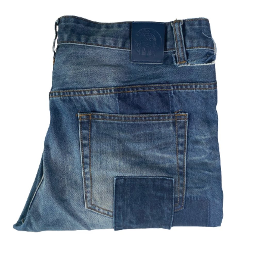 Born Fly Blue Jeans Classic Fit Distressed Mens 34